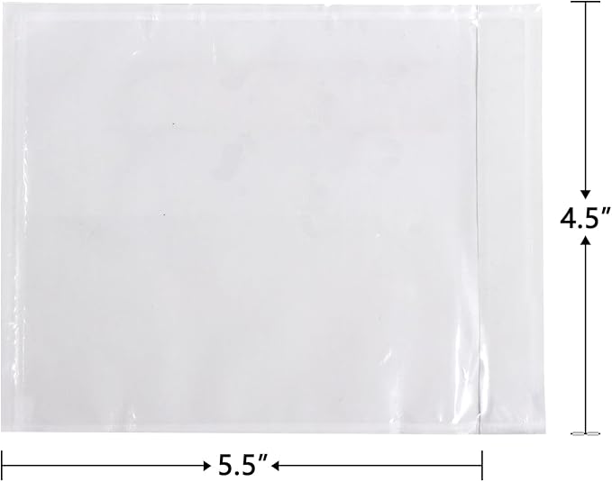 iMailer - 20 PCS 4.5"x5.5" Packing List Pouch- Clear Plastic Envelopes - Image 2