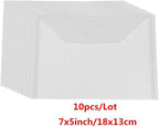 10 Pack Sturdy Clear Plastic Envelope Storage Pockets & 10Pack Rubber Soft - Image 4