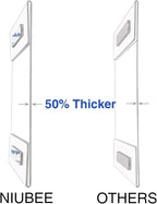 Niubee 6 Pack Acrylic Sign Holder 11 x 17 inches Wall Mount Sign Holders Clear - Image 3