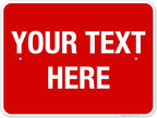 Personalized Custom Red Background Customize by SigoSigns