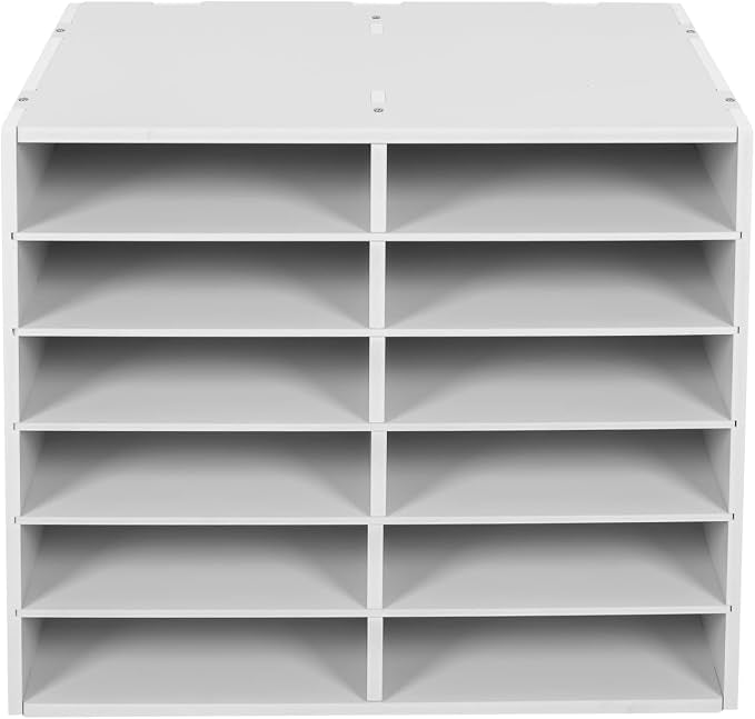12 Slots Mail Sorters for Office, PVC Literature Organizer - Image 5