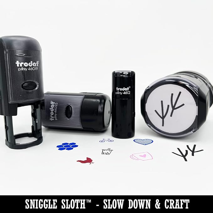 Thank You in Heart Self-Inking Rubber Stamp Ink Stamper - Image 5