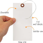 SmartSign Blank White Shipping Tags - Image 3