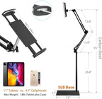 Tablet Floor Stand with 5LB Metal Base, Overhead Bed Phone Stand Angle Height - Image 3