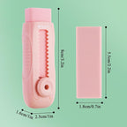 M&G 4+1 Pack Rubber Pink Erasers Sliding Retractable Eraser, Soft Cute Erasers - Image 2