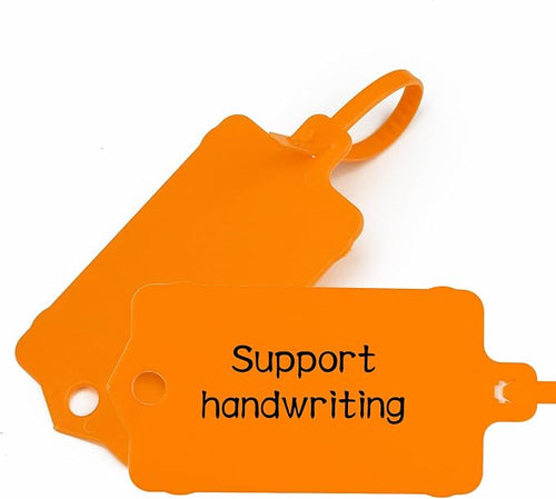 100pcs Blank Plastic Tags for Labeling Reusable Hanging Tags Ties Key Tag - Image 2