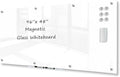 J&J worldwide Magnetic Glass Whiteboard 8' x 4' Ultra White, Large Frameless by JJworldwide