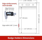 Turxayox 50 Pcs Clear ID Badge Holder, Vertical Plastic Name Tag Protector - Image 2