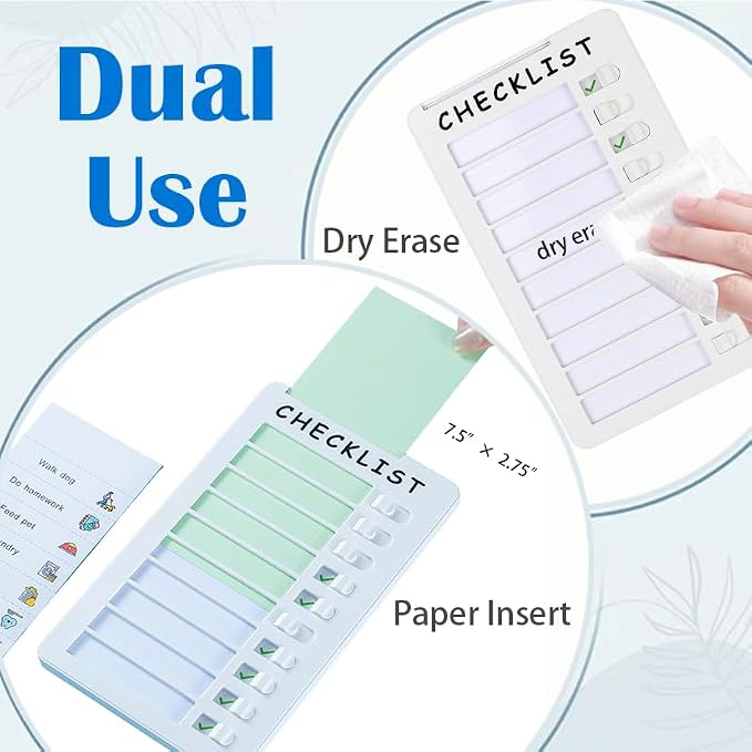2pcs Dry Erase Chore Chart, Standable Whiteboard Checklist Board, Chore Chart - Image 5