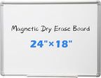DEVELOP Magnetic Dry Erase Board 18x24 Inch, Small Aluminum Frame Wall-Mounted by DEVELOP