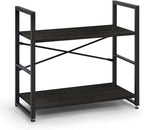 CAPHAUS 2 Tier Small Bookshelf, 24 Inch Width Free Standing Shelf, Bookcase - Image 9