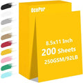OcePor 200 Sheets Yellow Cardstock Paper, Colored Printer Paper 8.5 x 11 by OcePor