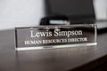 SignsByLITA Personalized Acrylic Desk Name Plate 2" x 10" by SignsByLITA