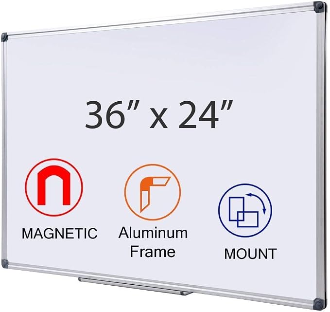 36 x 24 Inch Magnetic Dry Erase Board by DexBoard
