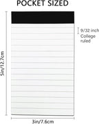 Nichela 20 Pack Small Notepad, 3 x 5 Inch Ultra Quality Note Pads, Server Lined - Image 2