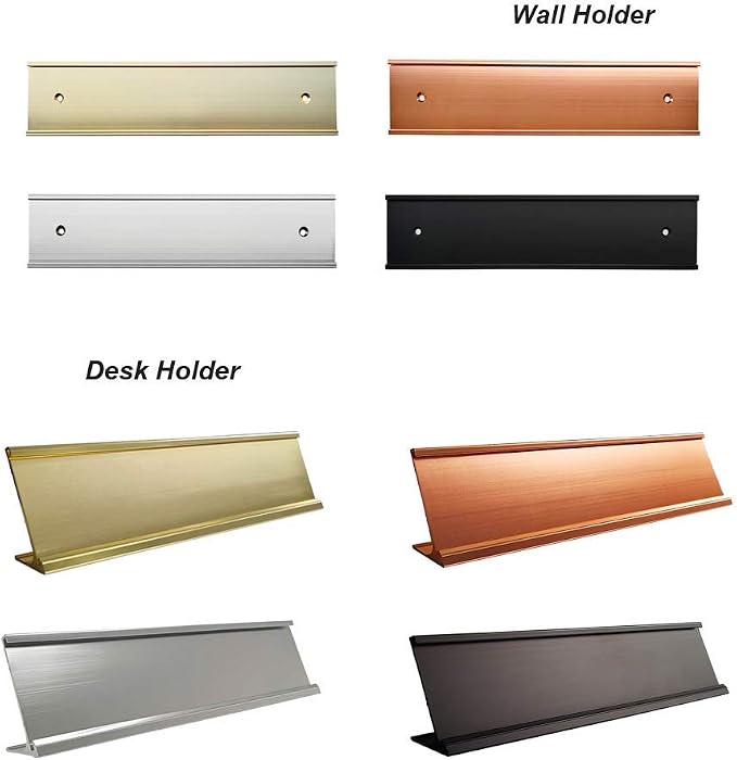 Personalized Name Plate With Wall Or Desk Holder Customized Engraving 2x8 - Image 3