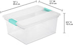 Sterilite 4-Pack Clip Box, Stackable Clear Plastic Bins - Image 3