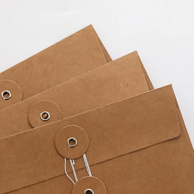 10pcs A4 Kraft Paper Envelopes Portfolio Foolscap File Folders Document Folder - Image 6