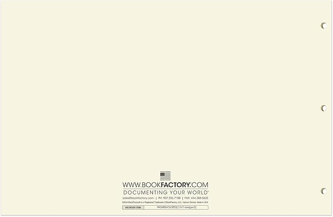 BookFactory Ledger Pad/Large 2 Column Accounting Ledger Columnar Pads - Image 3