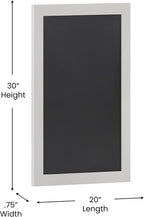 HBCY Creations 20" X 30" Matte White Solid Wood Frame Wall Chalkboard, Magnetic - Image 3
