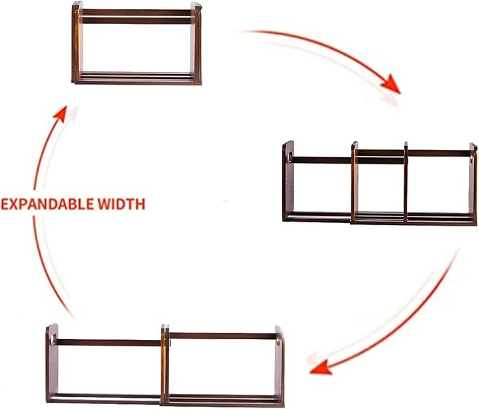 Fox Claw Desktop Bookshelf Expandable Desktop Organizer Counter Bookcase Desk - Image 6