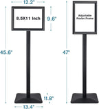 Golemas Sign Stand for Display, 11lbs Integrated Rod Heavy Duty Pedestal Floor - Image 7