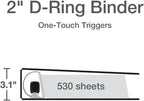 Cardinal 3 Ring Binder, 2 Inch Premier Easy Open Binder, ONE-Touch Locking - Image 2