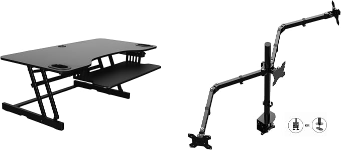 Rocelco 45" Height Adjustable Standing Desk Converter by Rocelco
