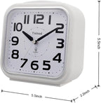 Tinload 5.5" Large Analog Alarm Clock Silent Non Ticking, Gentle Wake, Beep - Image 3