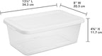 20-Pack 6 Quart Clear Plastic Storage Bins - Image 6
