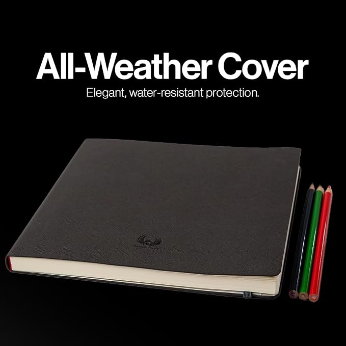 Square-Shaped Sketchbook, 10 x 10 inches, Lays Flat Flexible Sketch Book - Image 2