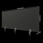 KONKENIE Acrylic Office Privacy Partition Indoor Desk Divider Guard Rectangle - Image 2