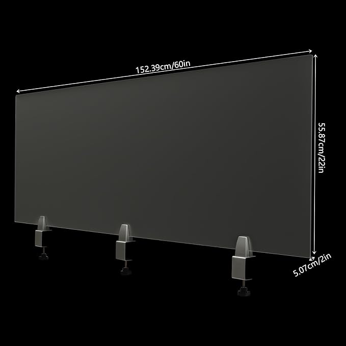 Desk Divider, Acrylic Desk Privacy Panels, Privacy Desk Screen, Frosted Acrylic - Image 3
