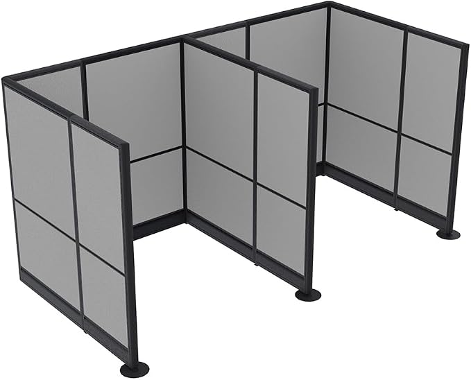 2 Person Workstation Wall Partition | Powered Cubicle Workstations | Privacy by SKUTCHIDesignsInc