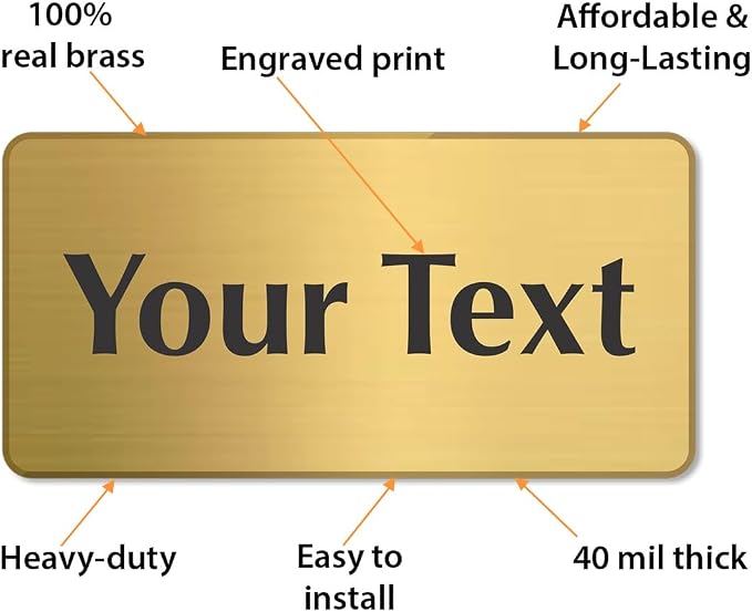 SmartSign Custom Brass Sign - Image 4