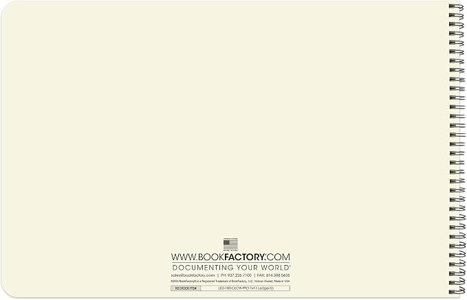 BookFactory Accounting Ledger Notebook/Large 5 Column Accounting Ledger - Image 4