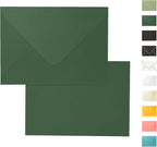100 Pack Dark Green Envelopes 5x7, Goefun A7 Envelopes by Goefun
