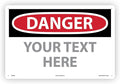 Custom OSHA Style Danger Sign 12" x 18" Aluminum Sign, Customizable "Your Text by NMC