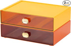 OSteed Spacious Desktop Storage Box, 2 Large Storage Drawers, Stackable Office by OSteedWares