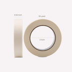 Lichamp Masking Tape 1 inch, 2 Pack General Purpose Beige Masking Tape White - Image 4