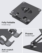 Aoviho Tablet Stand Holder for Desk, Adjustable Desktop Tablet Holder, Foldable - Image 3