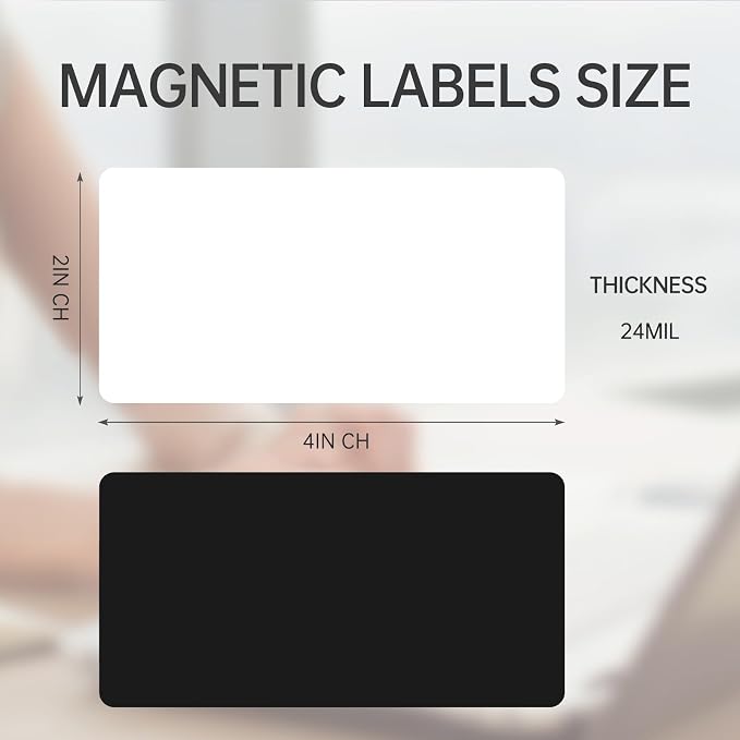 OQUYDEA 100-Pack Dry Erase Magnetic Labels - Image 2