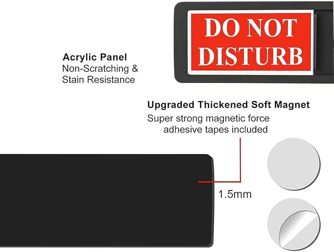Do Not Disturb Sign & Please Knock Sign – Non-Scratch Magnetic Door Hanger - Image 4
