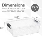 Superio Storage Bins with Lids, Stackable Totes, BPA Free, Odor Free, Organizer - Image 2