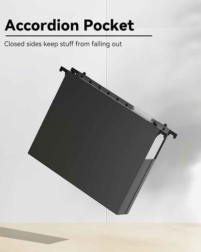 Ansook Plastic Hanging File Folders Letter Size, Upgrade 2" Extra Capacity - Image 6