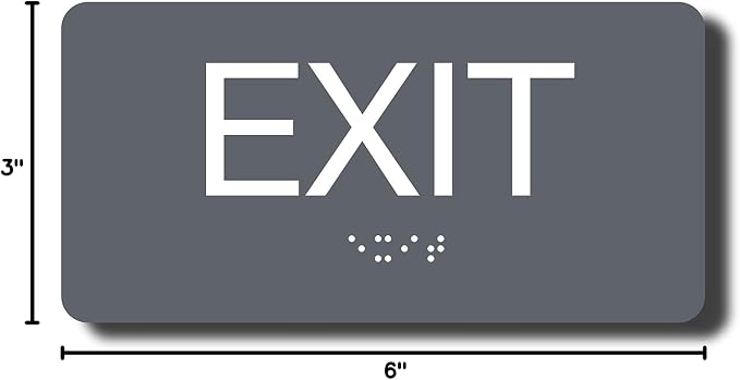 ADA Compliant Exit Sign with Braille - Image 7