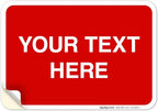 Personalized Custom Red Background Customize by SigoSigns
