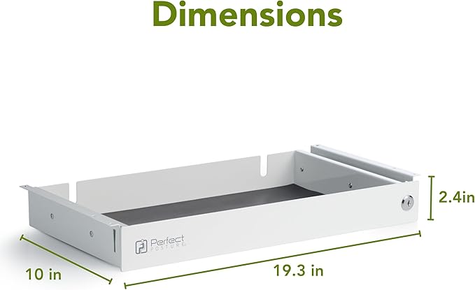 PERFECT POSTURE Max Under Desk Storage Drawer – Large Desk Drawer - Image 2