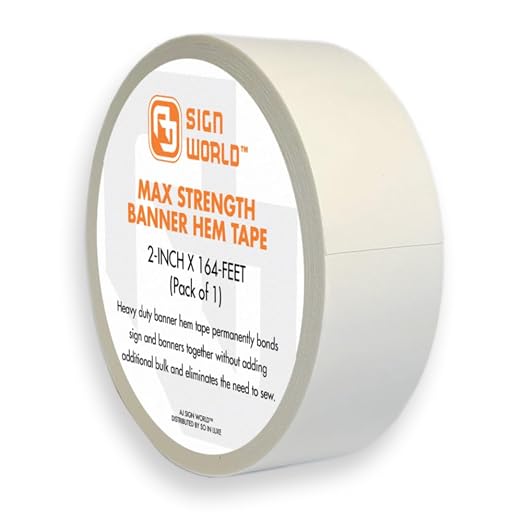 AJ Sign World 2" MAX Strength Banner Hem Double Sided Permanent Tape by AJSignWorld