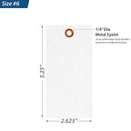 SmartSign 5.25 x 2.625 inch “White” Blank Tyvek Shipping Tags - Image 3